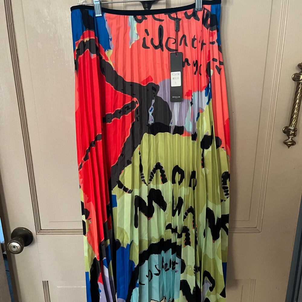 Beulah Style Art Deco Maxi Pleated skirt